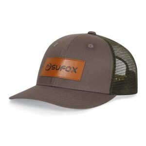 6 Panel Trucker Hat with Leather Patch