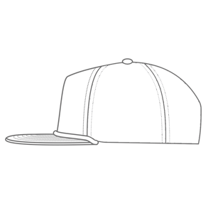 5 Panel unstructured hat with rope